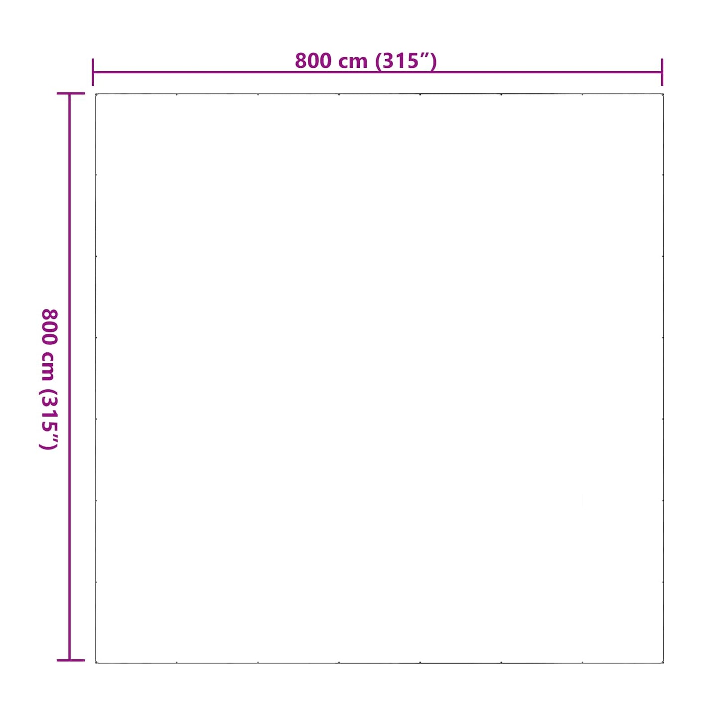 Copertura per Piante Trasparente 8 x 8 m PVC | homemem39