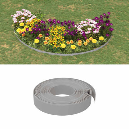 Bordatura per giardino 25 m 10 cm PE Grigio | homemem39
