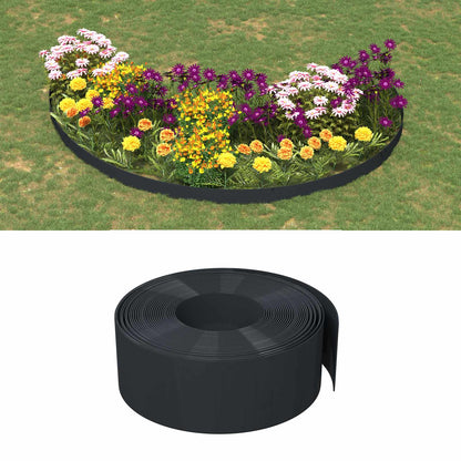 Bordatura per giardino 25 m 20 cm PE Nero | homemem39