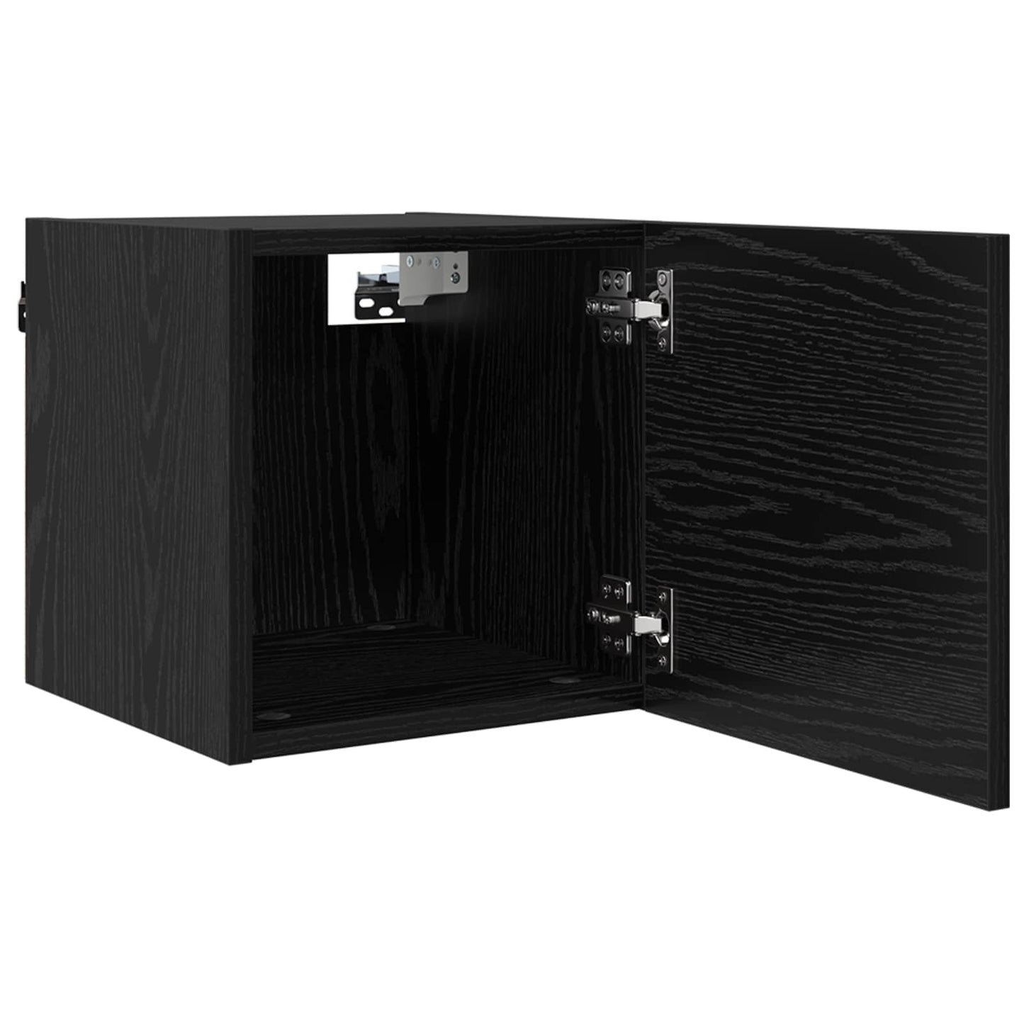 Mobile TV da parete 4 pcs Rovere Nero 30,5 x 30 x 30 cm
