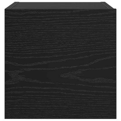 Mobile TV da parete 4 pcs Rovere Nero 30,5 x 30 x 30 cm
