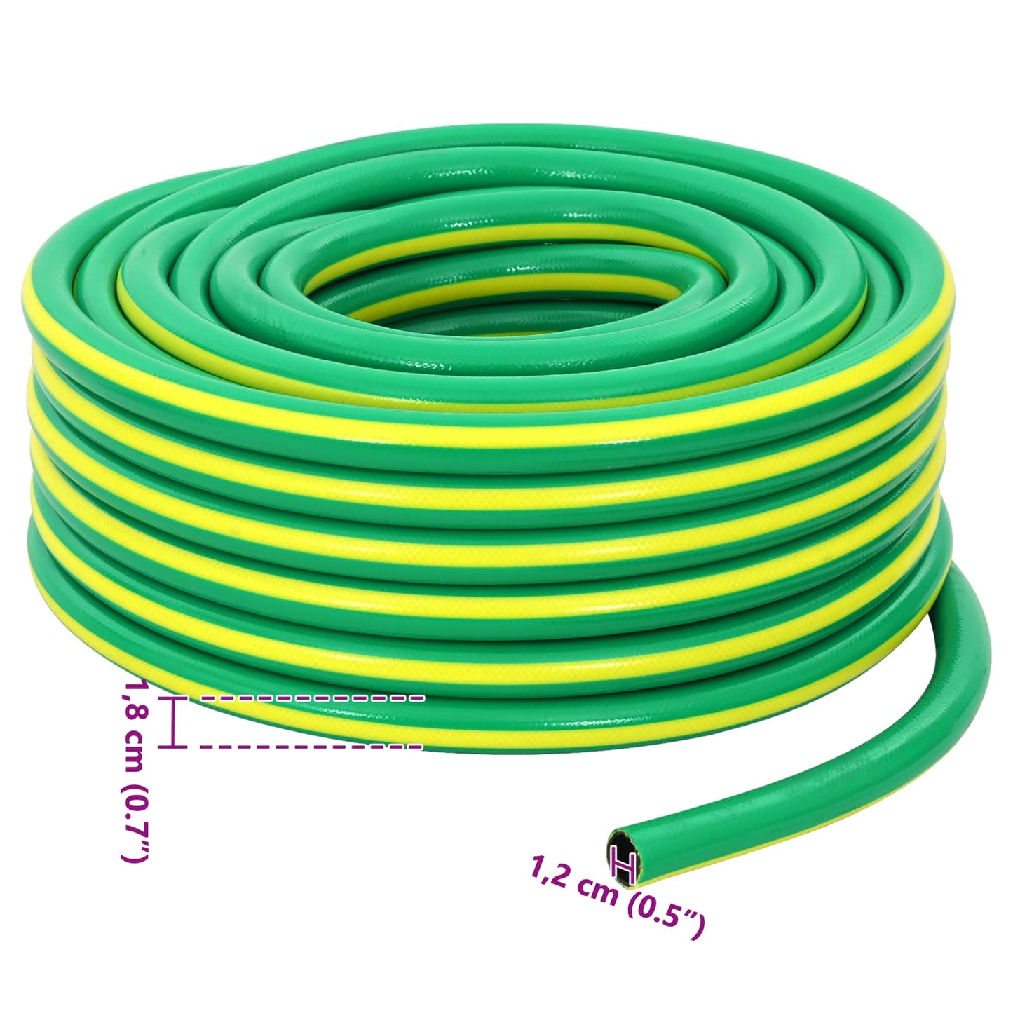 Tubo da Giardino 5-Ply Verde e Giallo 1 / 2'' 10 m PVC | homemem39