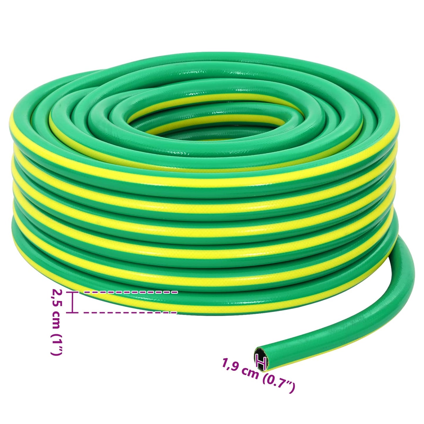 Tubo da Giardino 5-Ply Verde e Giallo 3 / 4'' 20 m PVC | homemem39