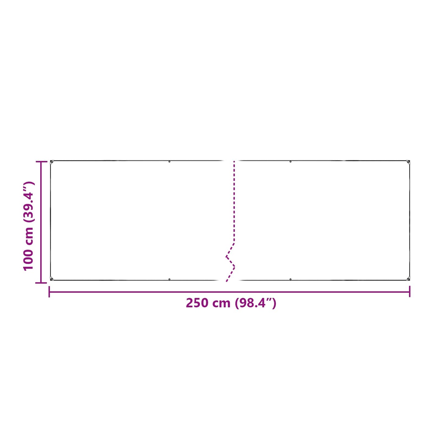 Tarp Trasparente 2,5 x 1 m PE | homemem39