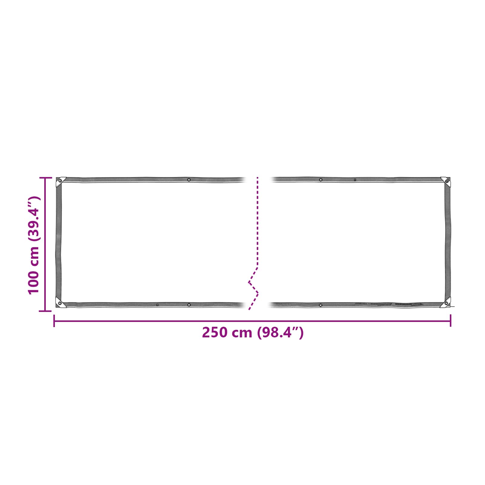 Tarp Trasparente 2,5 x 1 m PE | homemem39