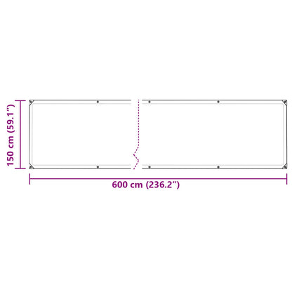 Tarp 350 gsm Trasparente 6 x 1,5 m PVC | homemem39