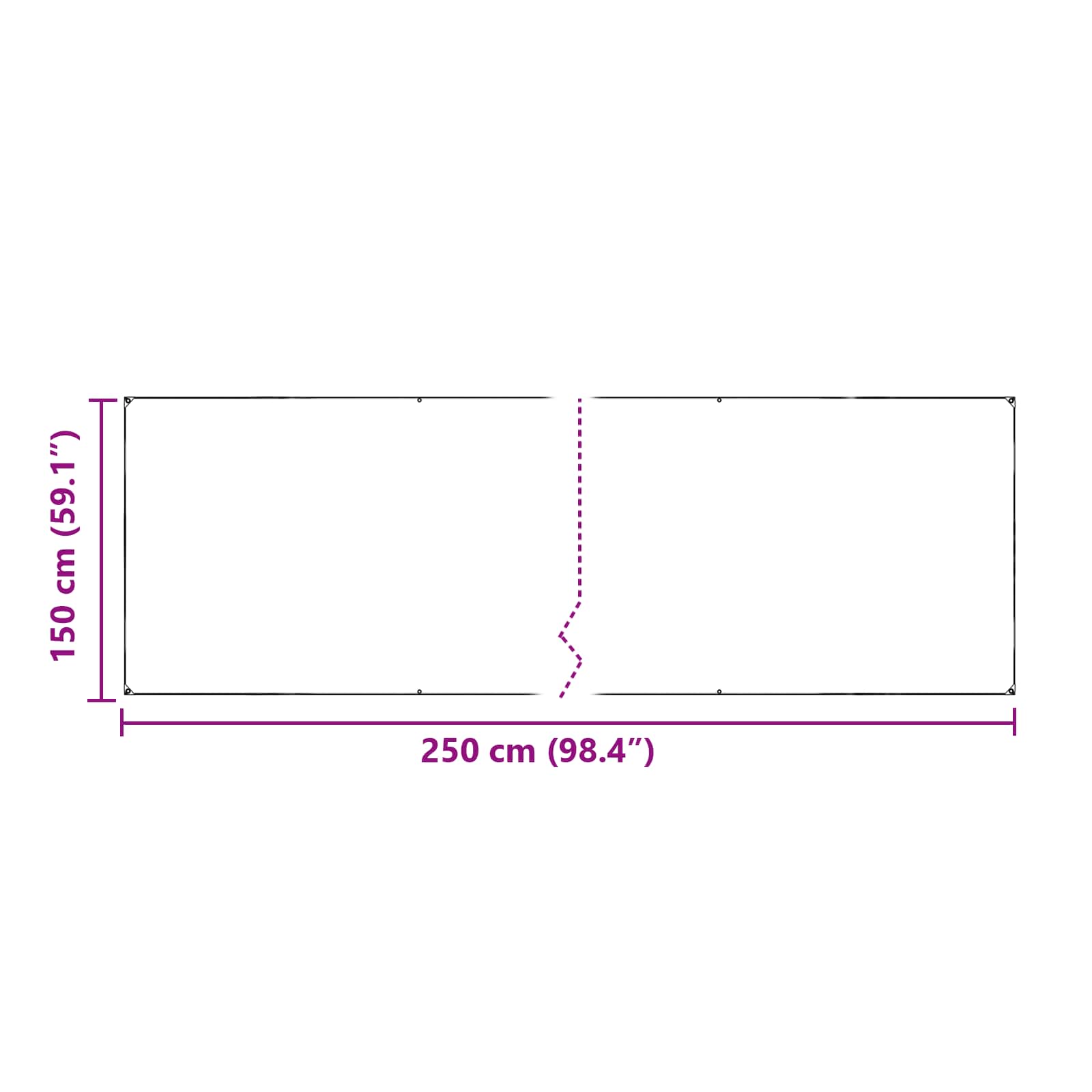 Tarp 350 gsm Trasparente 2,5 x 1,5 m PVC | homemem39