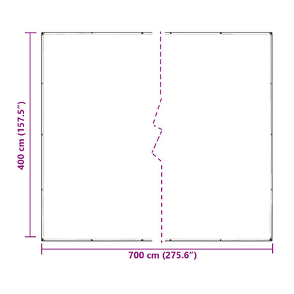 Tarp 350 gsm Trasparente 7 x 4 m PVC | homemem39
