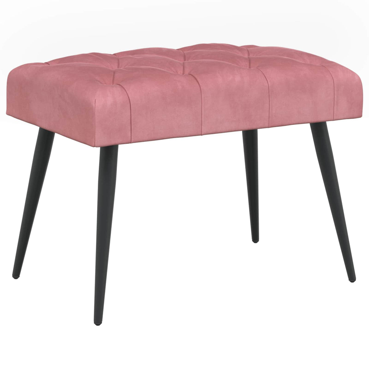 Panchina con bottoni imbottiti Rosa 60 x 40 x 45 cm Velluto | homemem39
