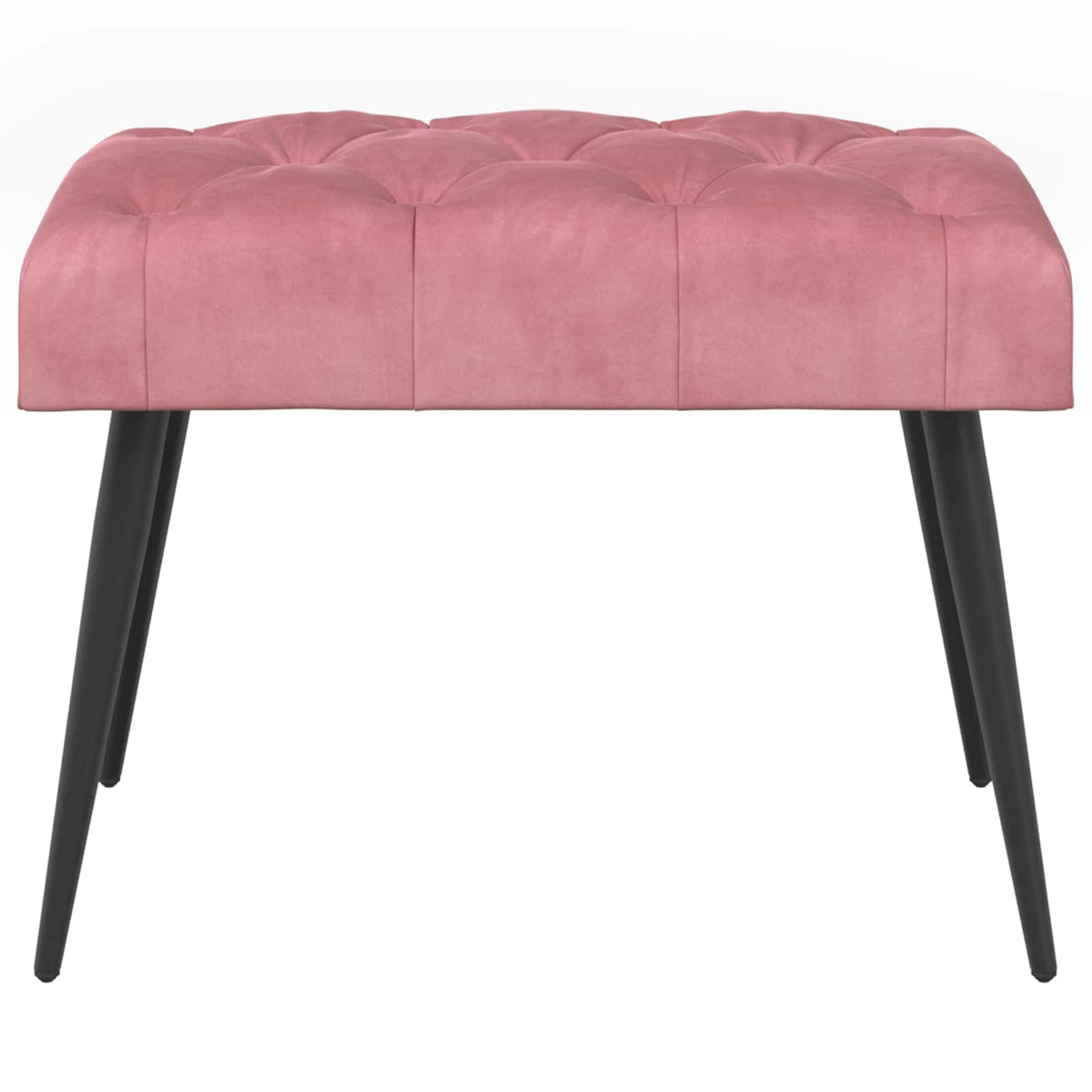 Panchina con bottoni imbottiti Rosa 60 x 40 x 45 cm Velluto | homemem39