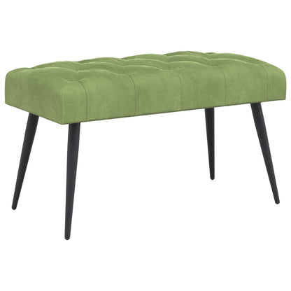 Panchina con bottoni imbottiti Verde chiaro 80 x 40 x 46 cm