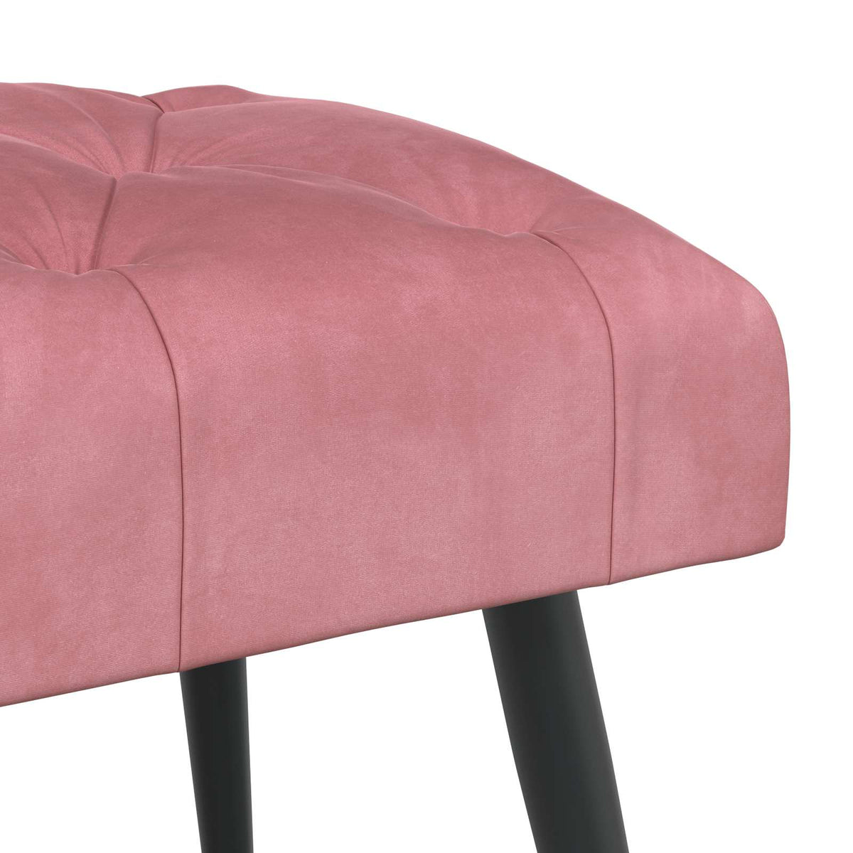 Panchina con bottoni imbottiti Rosa 80 x 40 x 46 cm Velluto | homemem39