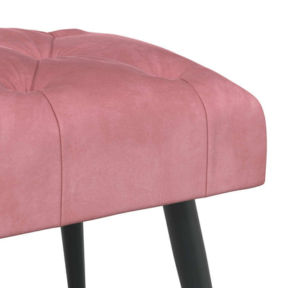 Panchina con bottoni imbottiti Rosa 80 x 40 x 46 cm Velluto | homemem39