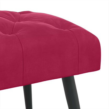 Panchina con bottoni imbottiti Rosso Vino 80 x 40 x 46 cm | homemem39