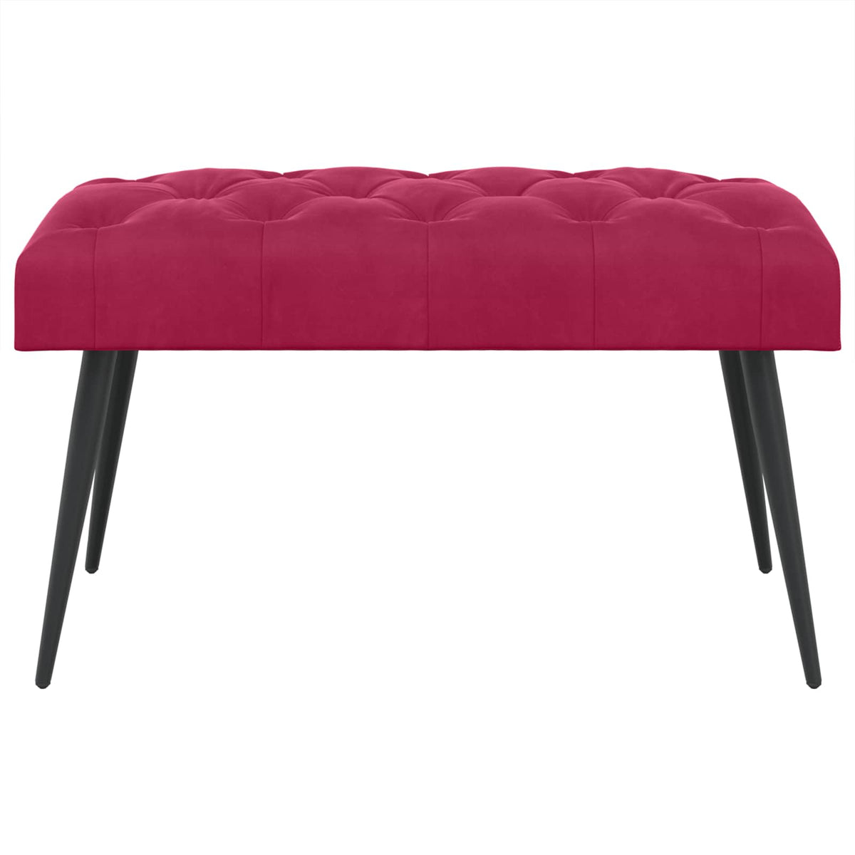 Panchina con bottoni imbottiti Rosso Vino 80 x 40 x 46 cm | homemem39