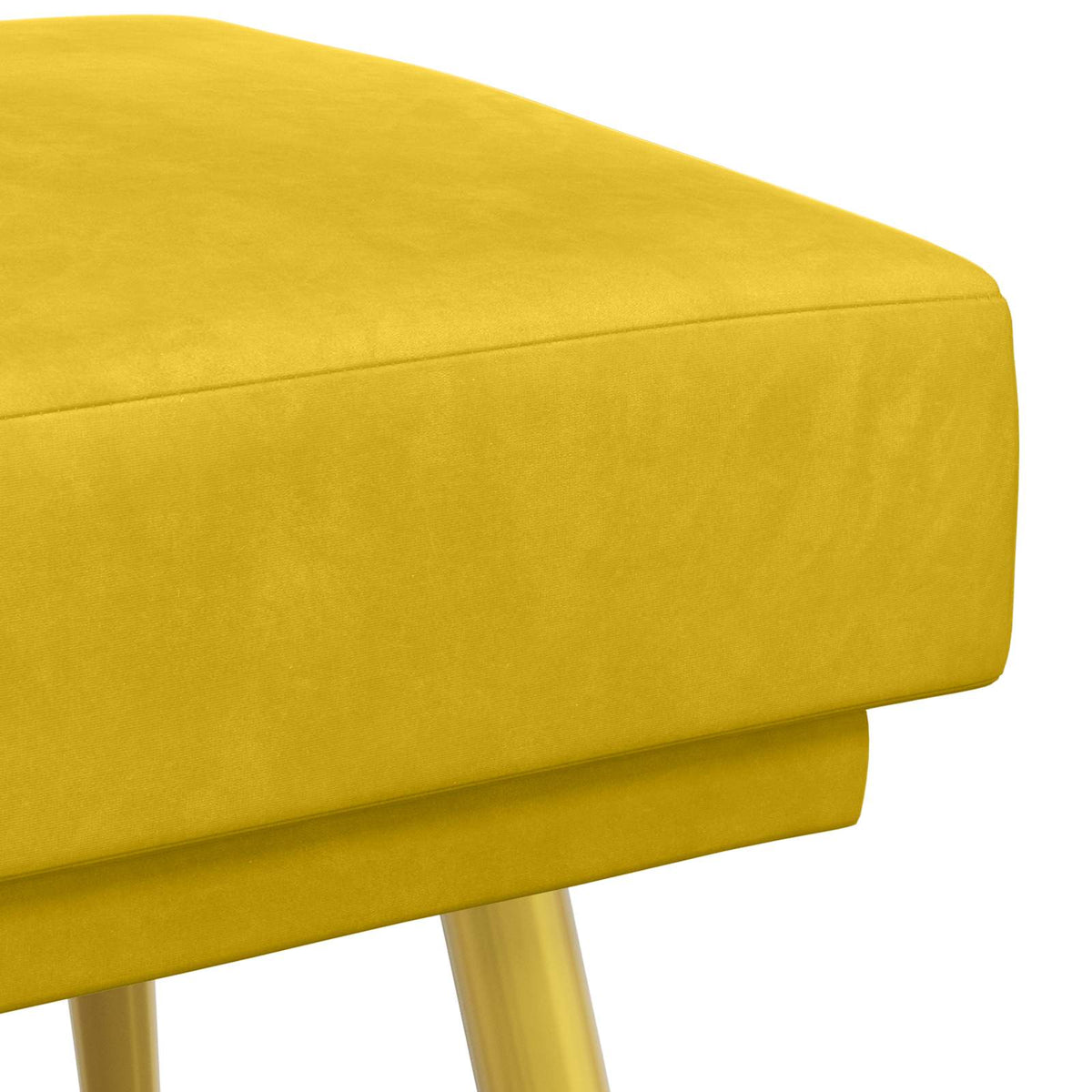 Panchina a doppio strato Giallo 120 x 45 x 46 cm Velluto | homemem39