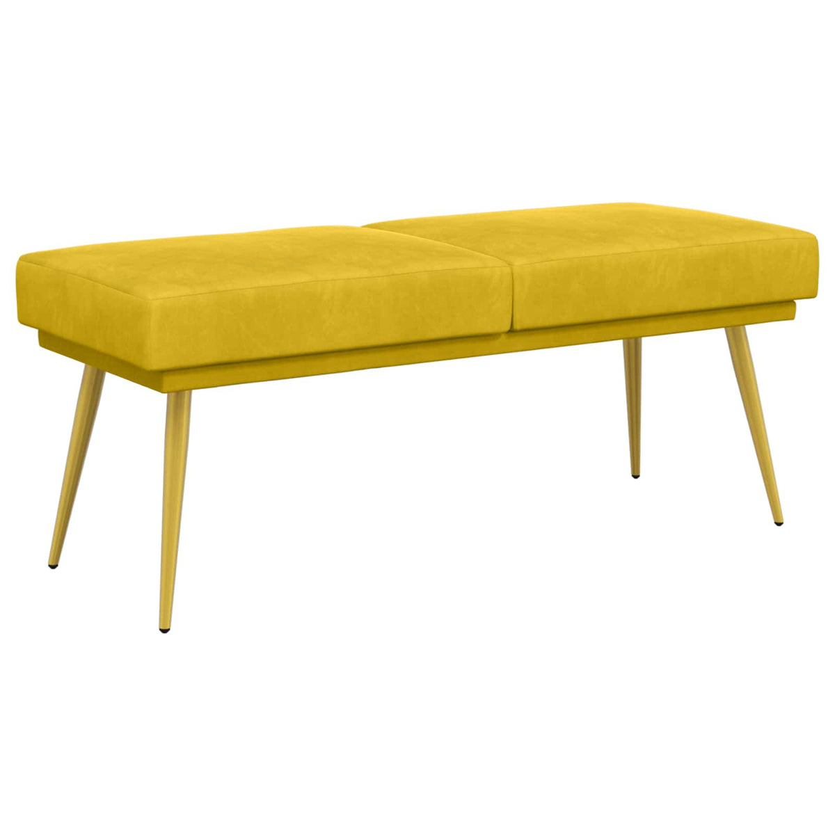 Panchina a doppio strato Giallo 120 x 45 x 46 cm Velluto | homemem39