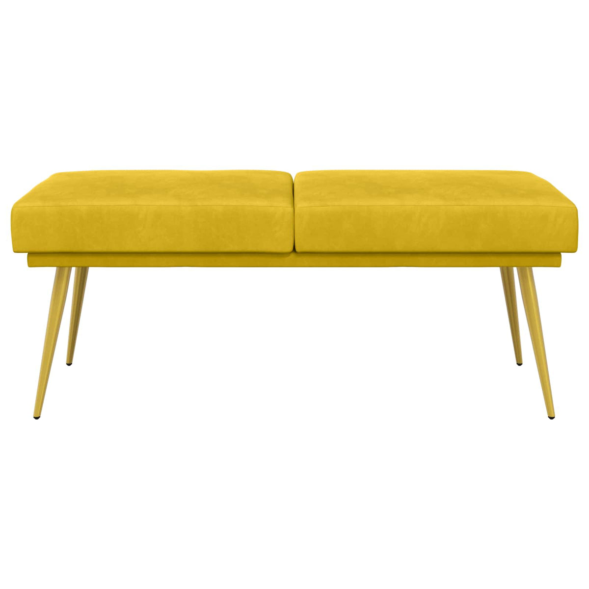 Panchina a doppio strato Giallo 120 x 45 x 46 cm Velluto | homemem39