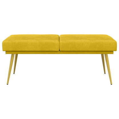 Panchina a doppio strato Giallo 120 x 45 x 46 cm Velluto | homemem39