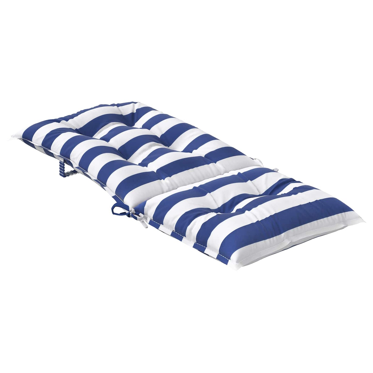 Cuscino da Esterno 2 pcs Blu e Bianco 120 x 50 x 7 cm Tessuto