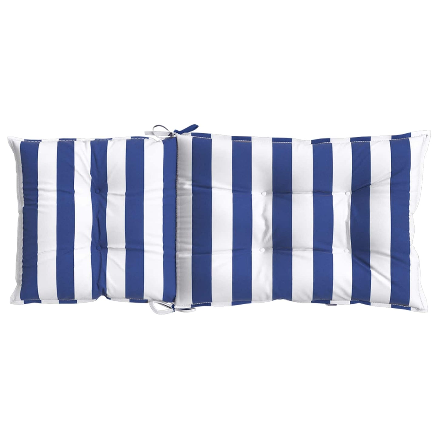 Cuscino da Esterno 4 pcs Blu e Bianco 120 x 50 x 7 cm Tessuto | homemem39