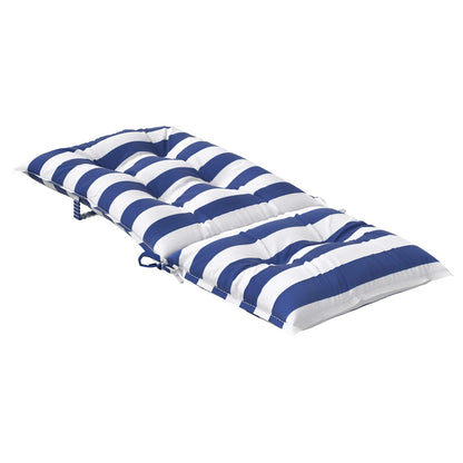Cuscino da Esterno 6 pcs Blu e Bianco 120 x 50 x 7 cm Tessuto | homemem39