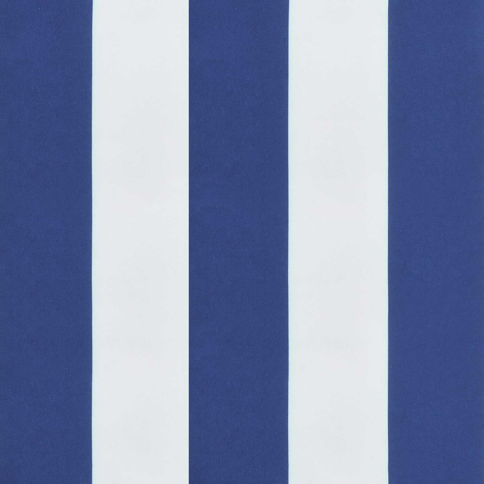 Cuscino da Esterno 6 pcs Blu e Bianco 120 x 50 x 7 cm Tessuto | homemem39