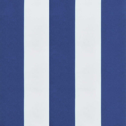 Cuscino da Esterno 6 pcs Blu e Bianco 120 x 50 x 7 cm Tessuto