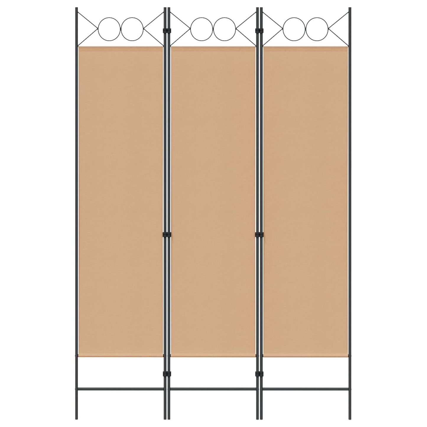 Paravento a 3 pannelli Beige 120 x 180 cm Tessuto | homemem39
