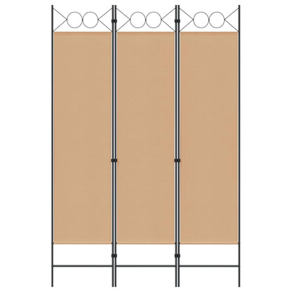 Paravento a 3 pannelli Beige 120 x 180 cm Tessuto | homemem39