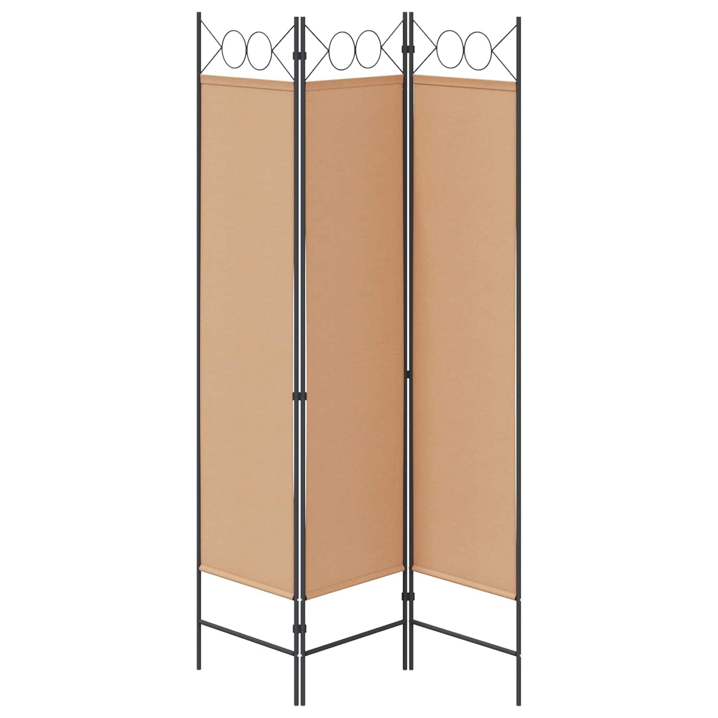 Paravento a 3 pannelli Beige 120 x 180 cm Tessuto | homemem39