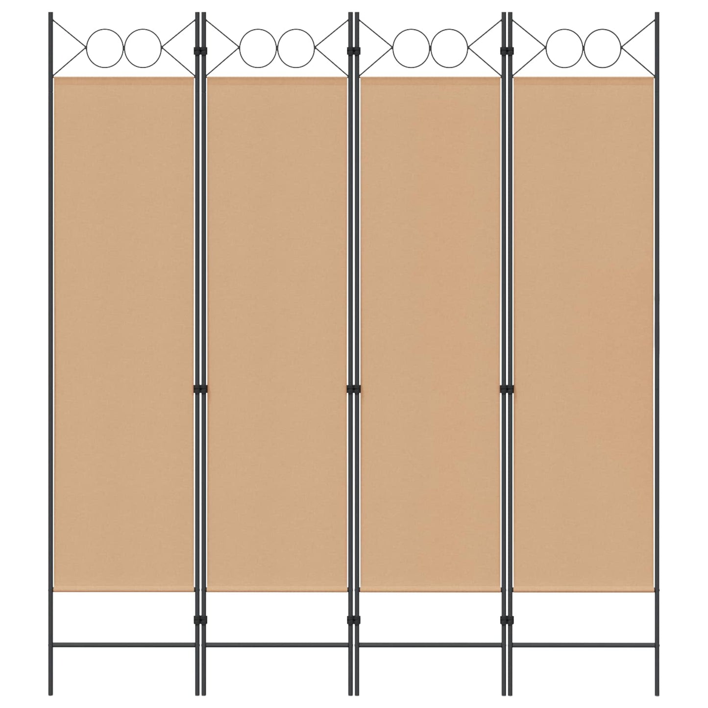 Paravento a 4 Pannelli Beige 160 x 180 cm Tessuto | homemem39