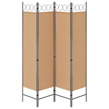 Paravento a 4 Pannelli Beige 160 x 180 cm Tessuto | homemem39