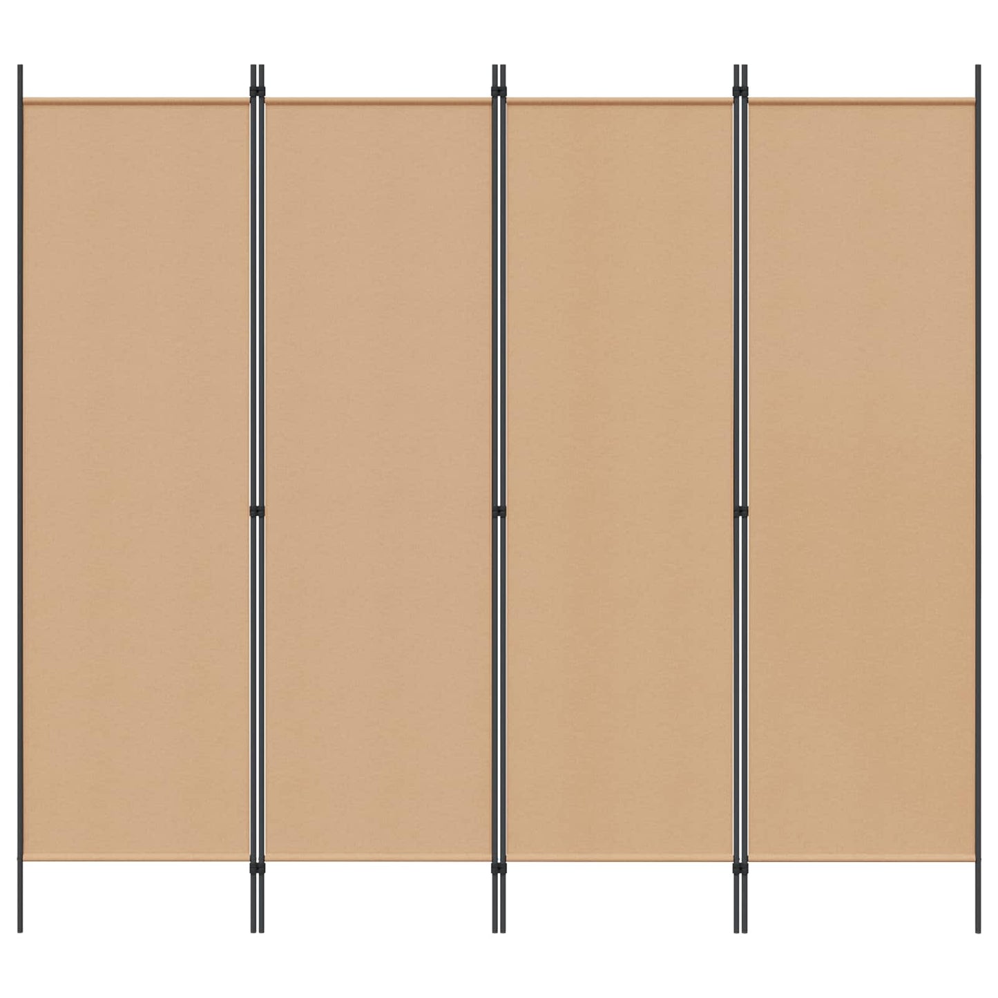 Paravento a 4 Pannelli Beige 200 x 180 cm Tessuto | homemem39