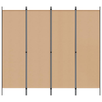 Paravento a 4 Pannelli Beige 200 x 180 cm Tessuto | homemem39