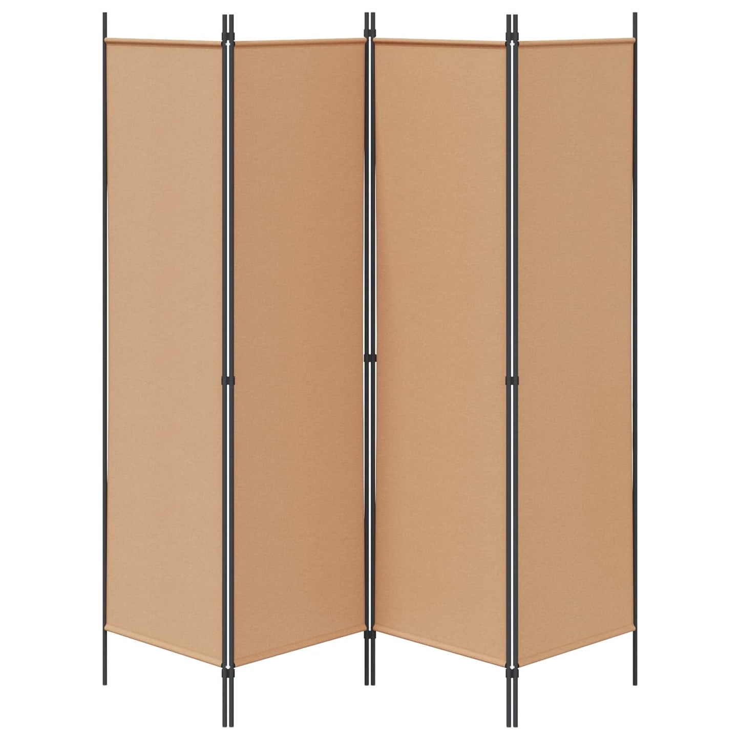 Paravento a 4 Pannelli Beige 200 x 180 cm Tessuto | homemem39