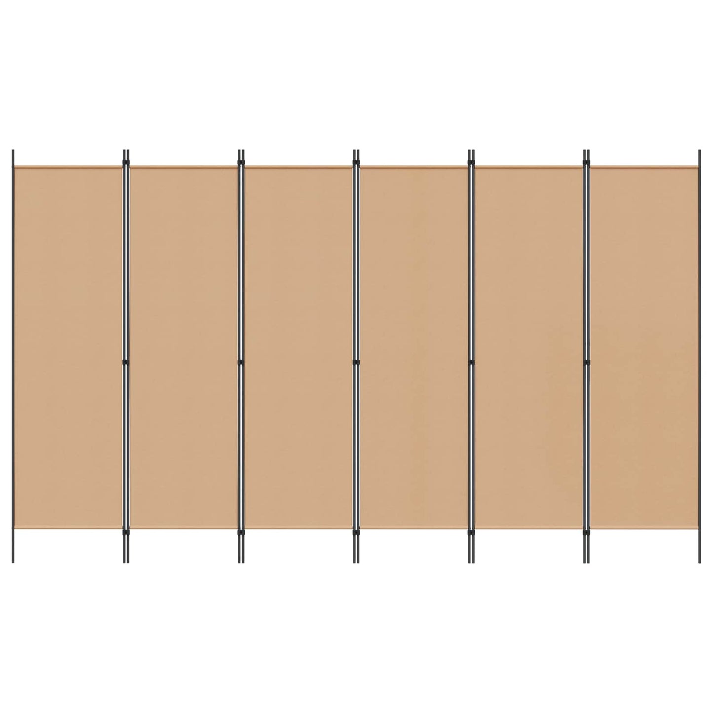 Divisore per Stanza a 6 Pannelli Beige 300 x 180 cm Tessuto | homemem39