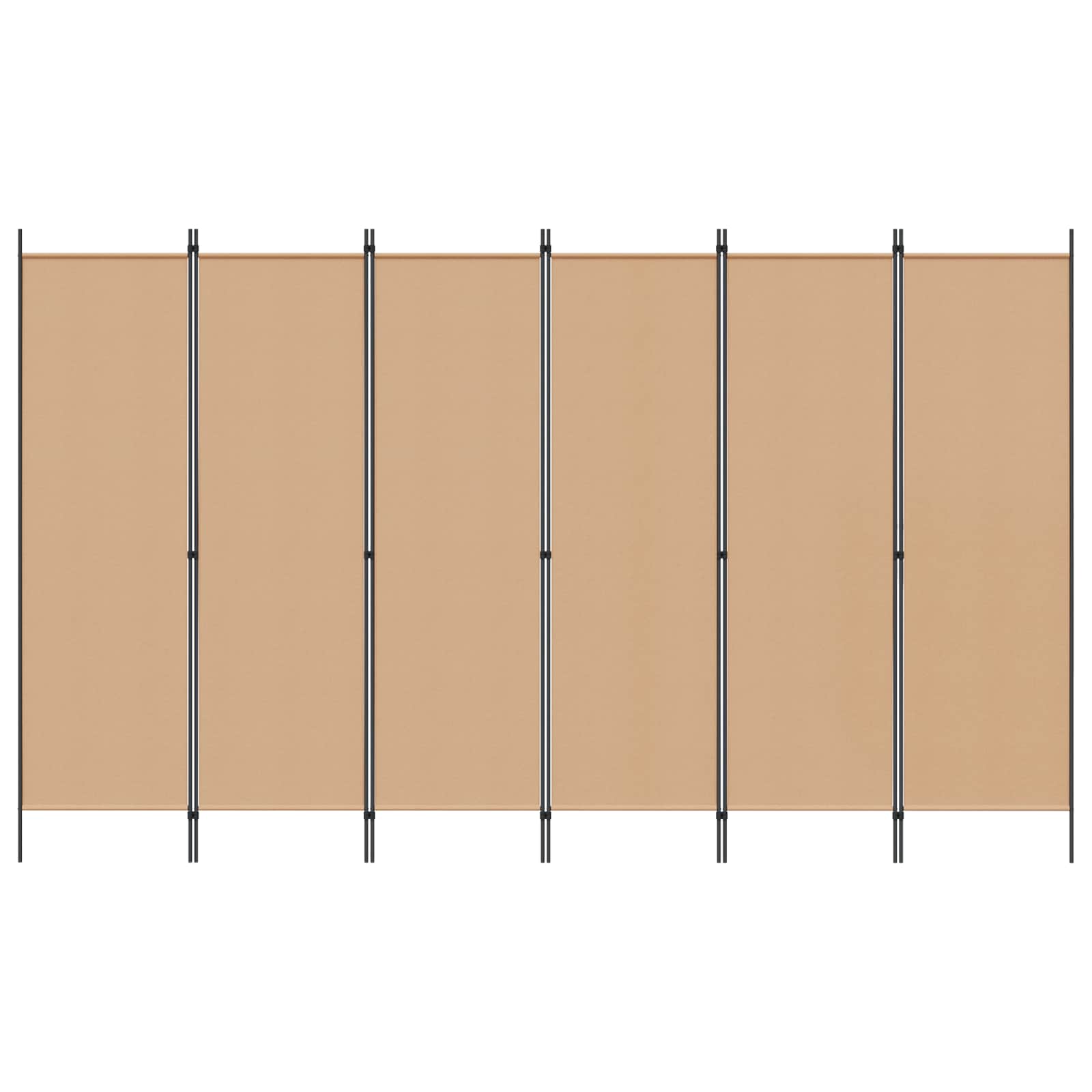 Divisore per Stanza a 6 Pannelli Beige 300 x 180 cm Tessuto | homemem39