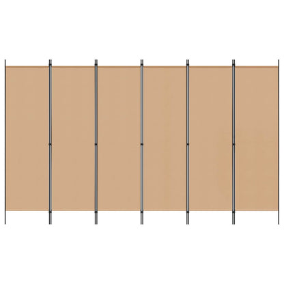 Divisore per Stanza a 6 Pannelli Beige 300 x 180 cm Tessuto | homemem39