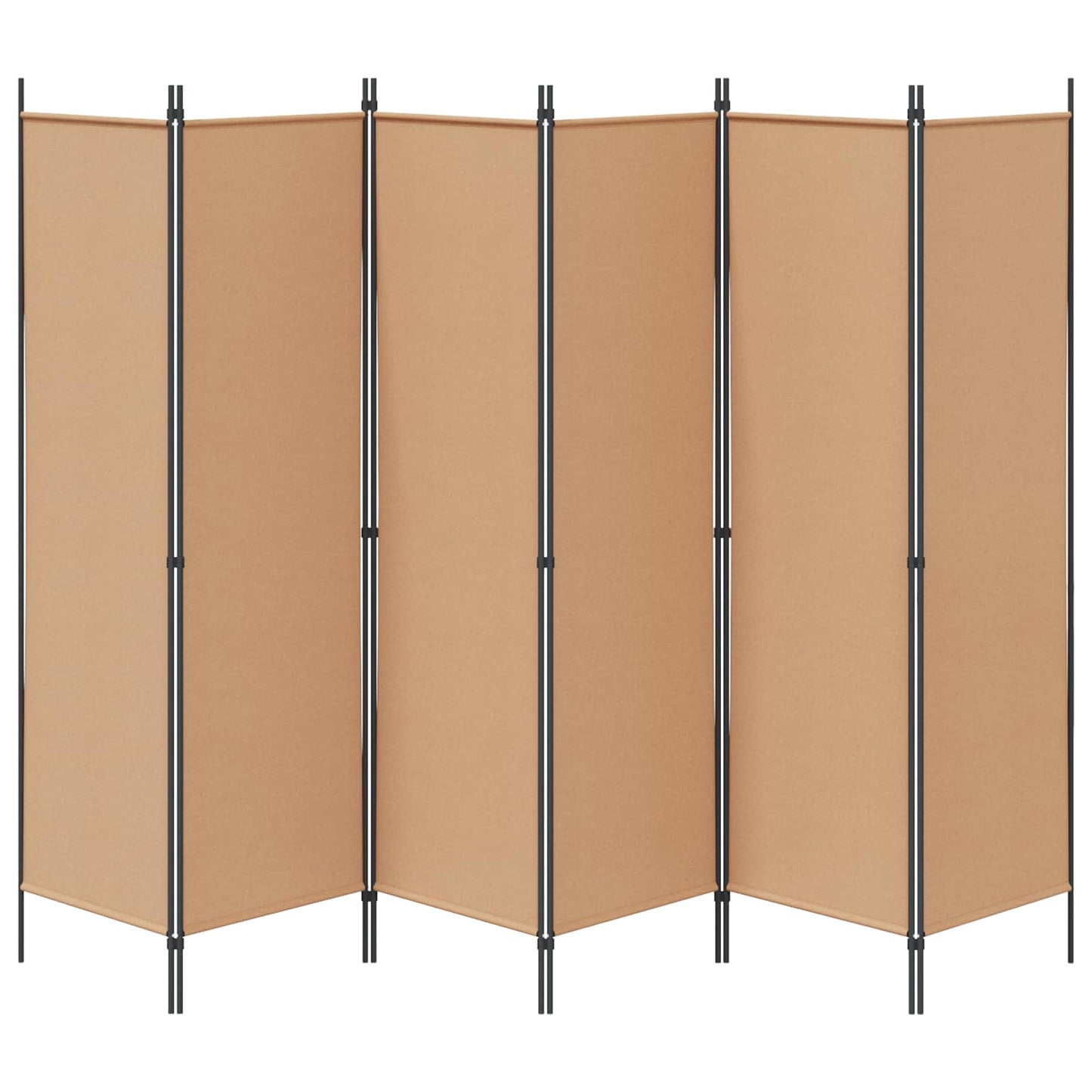 Divisore per Stanza a 6 Pannelli Beige 300 x 180 cm Tessuto | homemem39