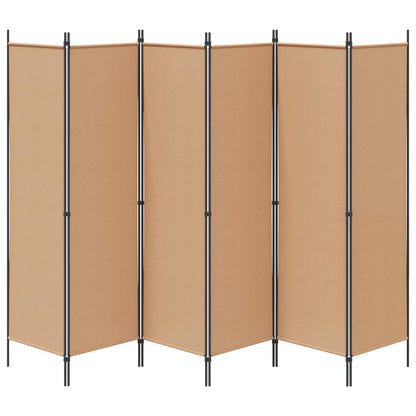 Divisore per Stanza a 6 Pannelli Beige 300 x 180 cm Tessuto | homemem39