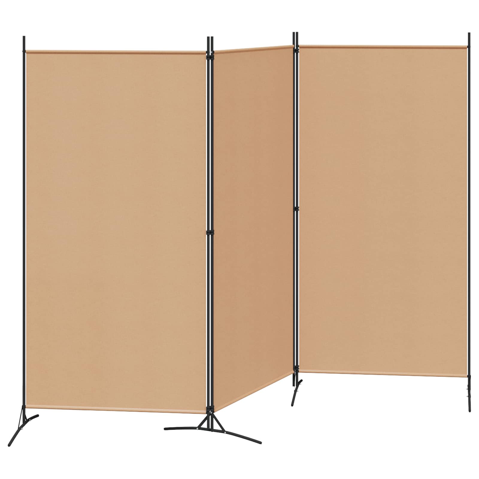 Paravento a 3 pannelli Beige 260 x 180 cm Tessuto | homemem39