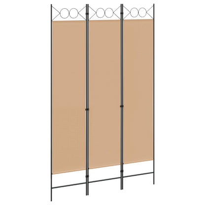 Paravento a 3 pannelli Beige 120 x 200 cm Tessuto | homemem39