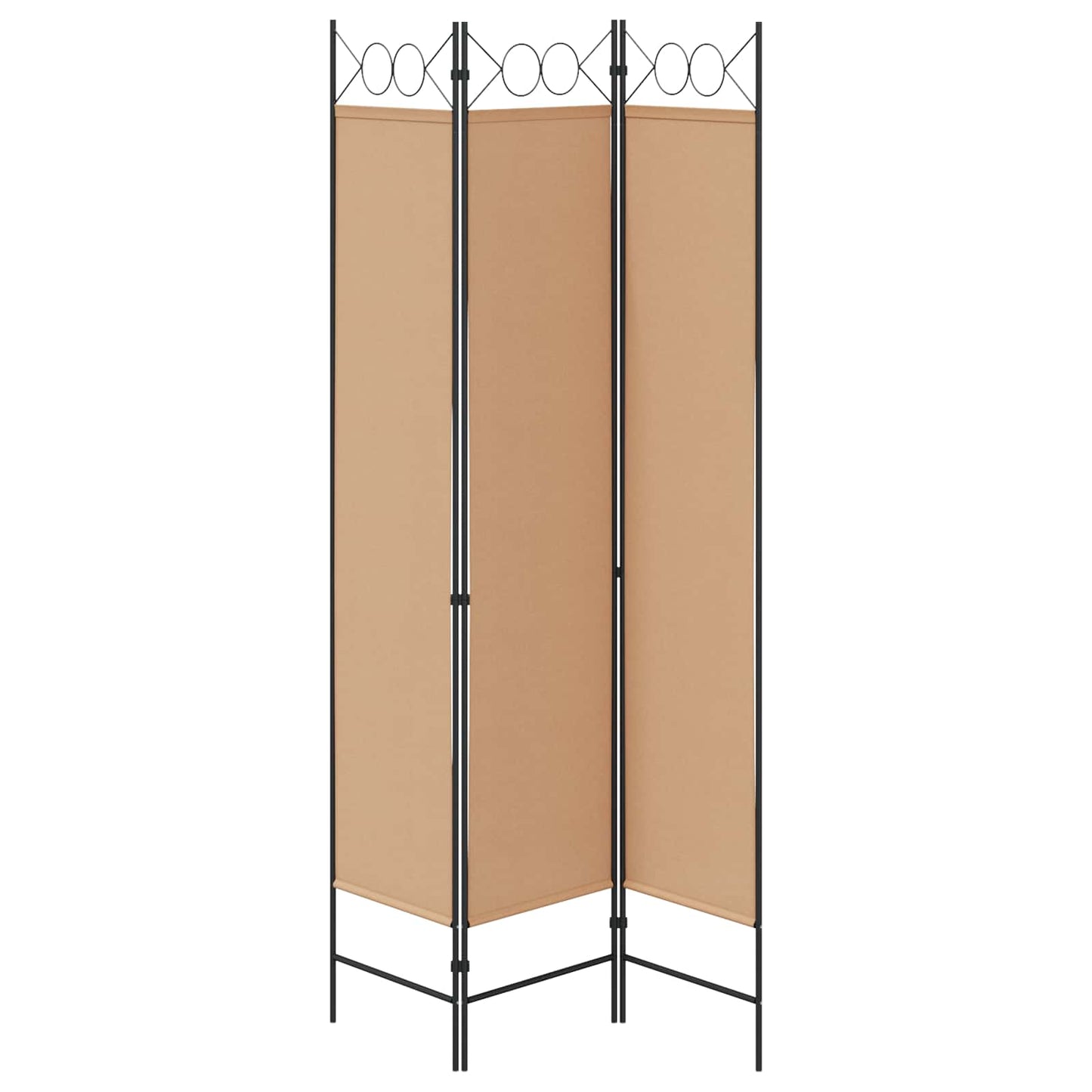 Paravento a 3 pannelli Beige 120 x 200 cm Tessuto | homemem39