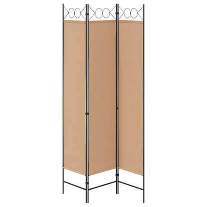 Paravento a 3 pannelli Beige 120 x 200 cm Tessuto | homemem39