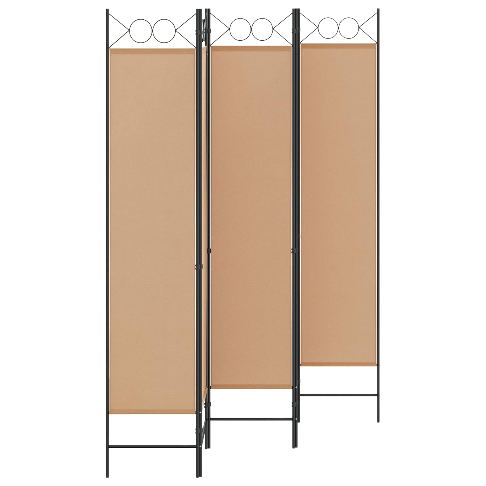 Paravento a 5 Pannelli Beige 200 x 200 cm Tessuto | homemem39