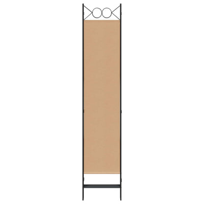 Paravento a 5 Pannelli Beige 200 x 200 cm Tessuto | homemem39