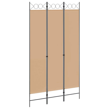 Paravento a 3 pannelli Beige 120 x 220 cm Tessuto | homemem39