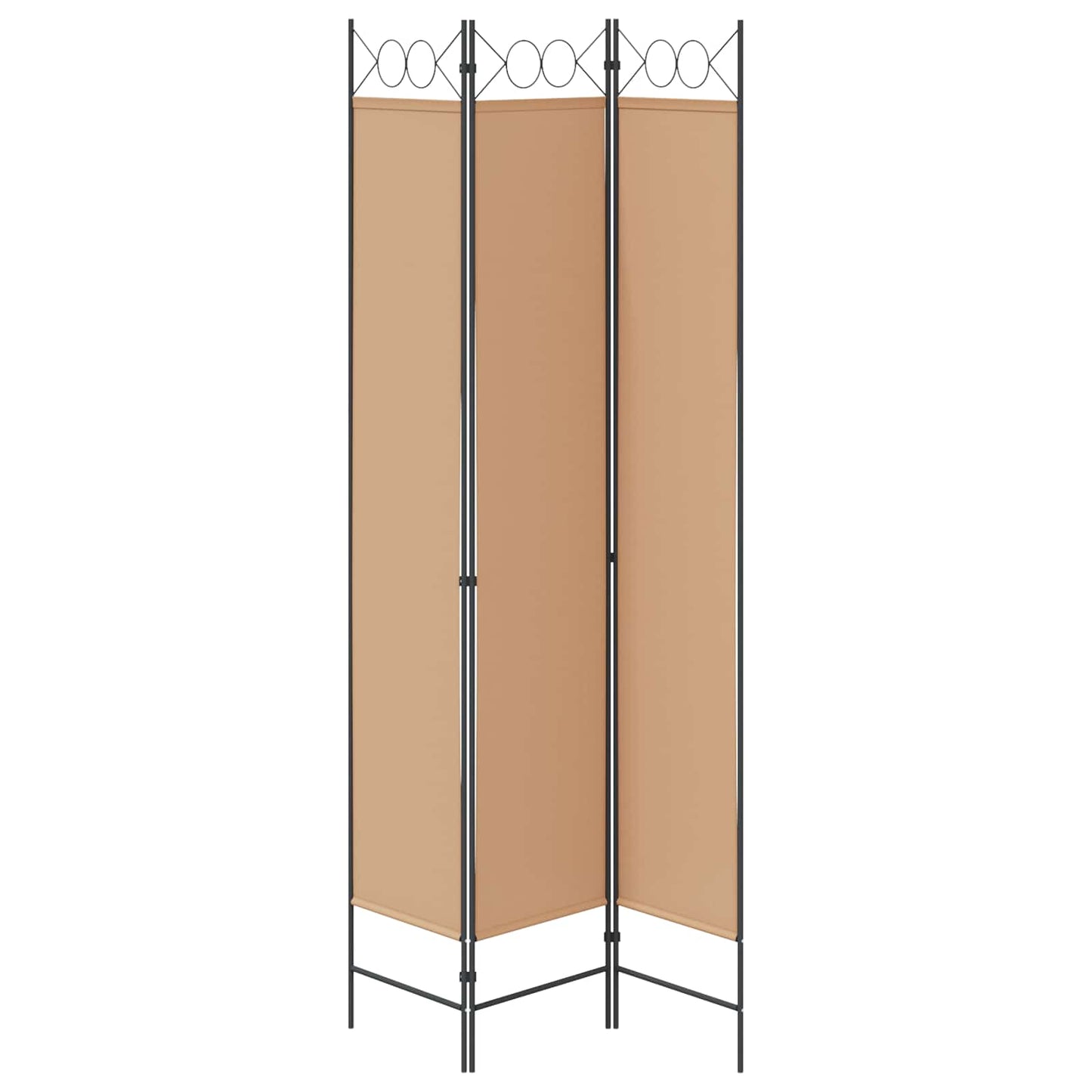 Paravento a 3 pannelli Beige 120 x 220 cm Tessuto | homemem39