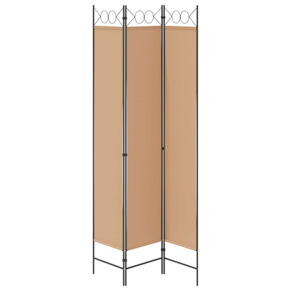 Paravento a 3 pannelli Beige 120 x 220 cm Tessuto | homemem39
